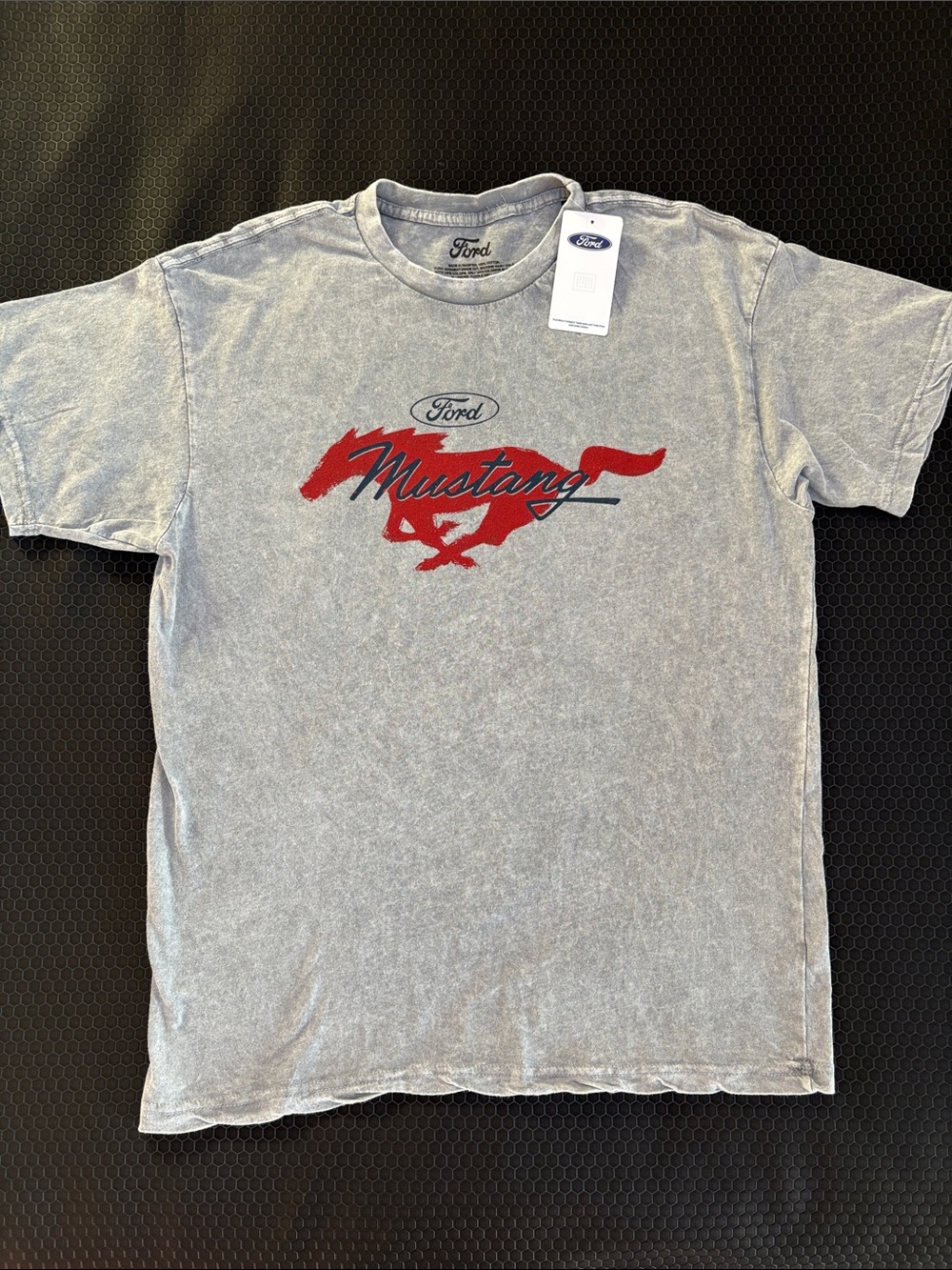 Original Ford Graphic Shirt with Mustang Cars and Logo - Official licensed Tag